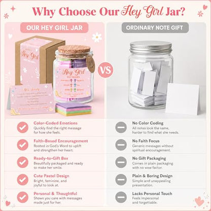 Bible Verse Jar for Teen Girl – Teen Girl Gifts Trendy Stuff, Christian Gift For Teens, Graduation Gifts - color: Bible Verse Jar For Teen Girl