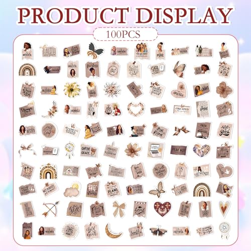 Black Women Stickers for Adults - 100 Pcs Jesus Inspirational Water Bottle Stickers for Vision Board, Waterproof Scrapbook Decals, Motivational Vinyl Sticker for Laptop Journaling Supplies - style: Black Women