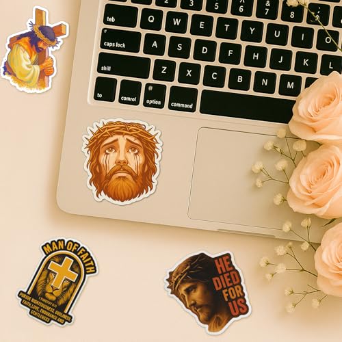 4 Pcs Jesus Stickers - Religious Christian Waterproof Vinyl Decals - color: Jesus Christ Stickers