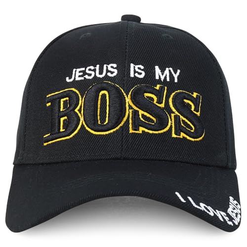 Trendy Apparel Shop Only Jesus Praying Hand Embroidered Christian Ball Cap - color: Black 3