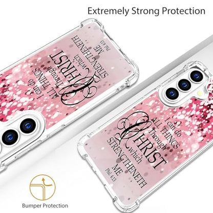for Samsung Galaxy S26+ Plus Case - Pink Bible Verses - color: Pink Bible Verses, size: Galaxy S26+ Plus