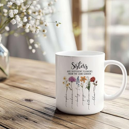 Personalized Besties Forever Mug - Custom Besties Names Crossword Puzzle Mug - Peronalized Sisters Names - Birthday Gift For Best Friend - Long Distance Besties Cup (SOUL-SISTER-M3) - color: SOUL-SISTER-M3