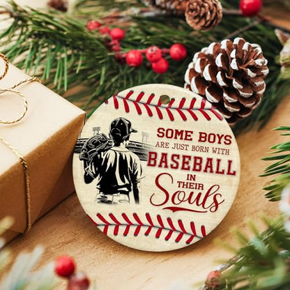ZAGKOO Baseball Christmas Ornaments - Cool Baseball Gifts for Boys, Kids - color: Baseball