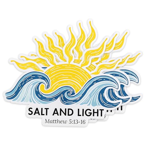 3Pcs Salt and Light Matthew 5:13-16 Bible Verse Stickers Christian Vinyl - color: Salt and Light