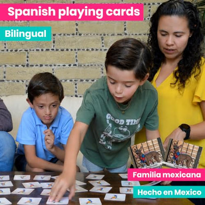 Menique Mexican Roots Memory Matching Game – Bilingual Mexico Culture Matching Game, 100 Photo Cards, 50 Pairs & 2 Booklets – Family Educational Game, Ages 3+ - style: Mexican Roots