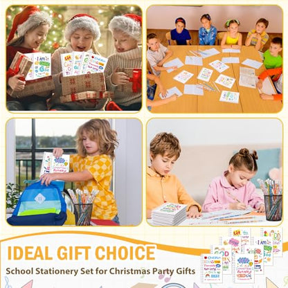 Crtiin 48 Pcs Christian Notepads Pencils Set, Kids School Gifts, White 3 - color: White, style: White Jesus 3