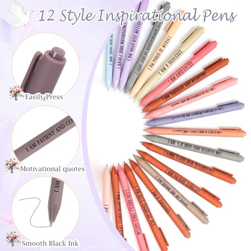 Mooliwe 96 Pcs Affirmation Notebooks Pens Bulk Gifts, Gratitude,Bible - style: Bible