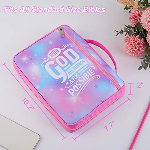 ICOSY Bible Cover, Church Bag for Women and Girls - color: Colorful