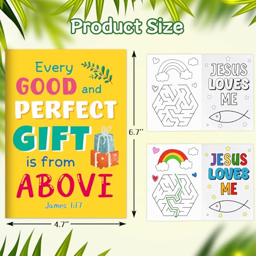 Treasure Cove Christian Mini Coloring Books Kids DIY Drawing Book 24Pcs