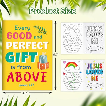 Treasure Cove Christian Mini Coloring Books Kids DIY Drawing Book 24Pcs