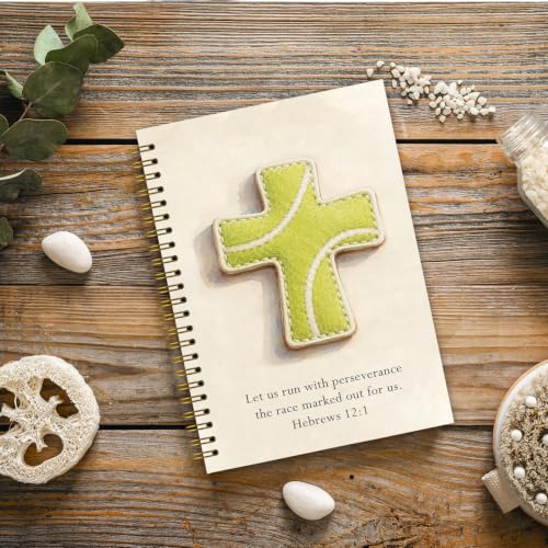 NaZaUK Christian Tennis Notebook, Prayer Bible School Supplies Notebooks, Basketball Coach Gifts for Men & Women & Players5.5x8.3 Inches - color: Tennis