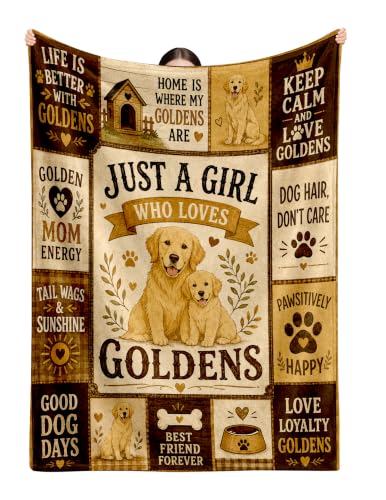 Golden Retriever Gifts for Women, Golden Retriever Blanket for Dog Lovers - color: Golden Retriever