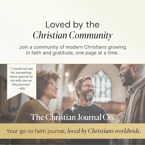 Christian Journal Co Daily Prayer & Gratitude Journal - 6 Months | Black Leather Day Planner for Bible Affirmations & Prayer Requests | Positivity Book for Study & Praying | Religious Gift - color: Black And Gold