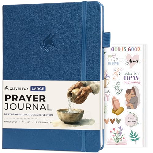 Clever Fox Prayer Journal with Prompts, Bible, Women, Teen, B5 Mystic Blue - color: Mystic Blue, size: Smaller than A4 (7" x 10")
