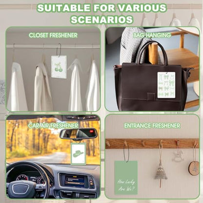 4 Pcs Car Air Fresheners,Sage Green Bow Western Car Accessories - color: greenbow