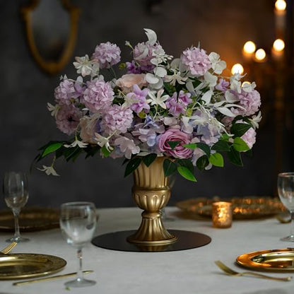 Sziqiqi Gold Metal Vase for Centerpiece, Table Flower Arrangements, 10Pcs - color: Gold, size: 9in-10pcs