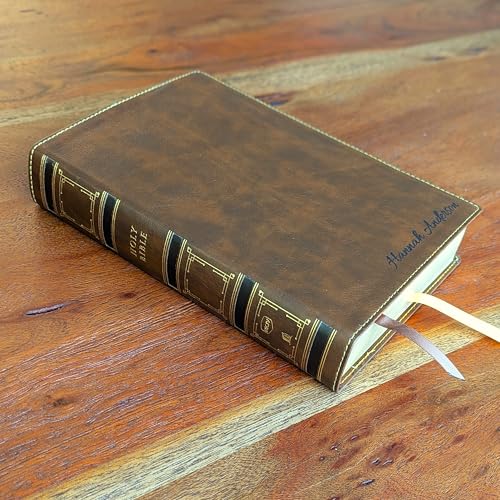 Personalized NKJV Wide Margin Bible | New King James Version | Custom Engraved Name | Single-Column Reference Bible | Christian Gift for Men & Women - style: Personalized