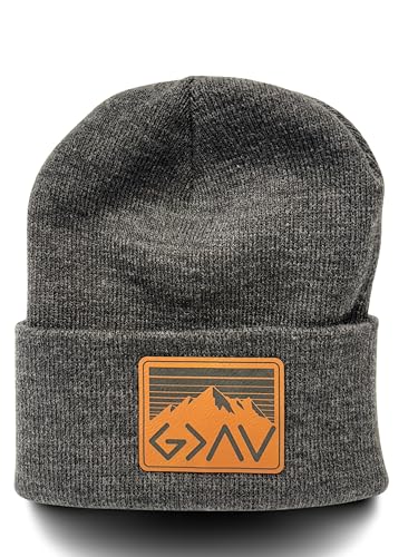 God is Greater Than The Highs and Lows Trucker Hat Women's Hat All Black Sun Hat Men Gifts for Girlfriends Cool Cap - color: Heather Grey Beanie