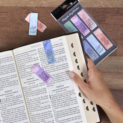 Christian Art Gifts Set of 6 Magnetic Bible Verse Bookmarks Scenic - color: Scenic #3