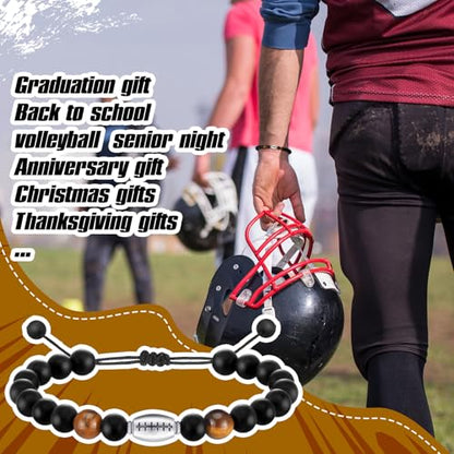 12 Set Sport Adjustable Bracelets Gift - color: Black, size: Football