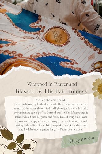 Faithfulness Prayer Scarf - Large, Lightweight Prayerfully Created Bible Verse Shawl, 35x70", Trusting God's Promises - style: Scarf With Canvas Bag