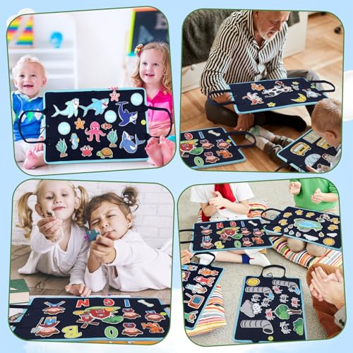 SmoothNovelty 12 Pack Flannel Felt Board Stories Set with a Foldable Board for Preschool Activities Boys Girls(Nursery Rhymes) - style: Nursery Rhymes