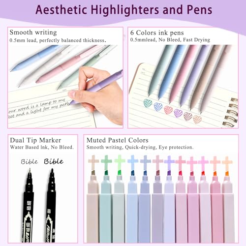 Purple Bible Study Journaling Kit for Women,Bible Learner Supples set - color: purple