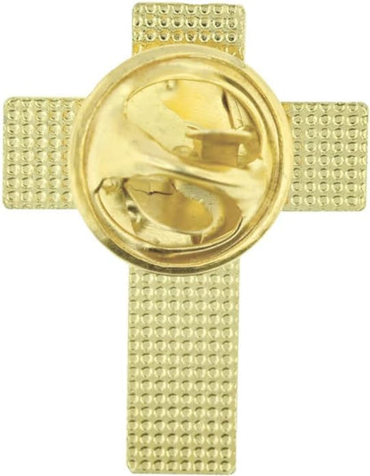 PinMart Christian Religious Lapel Pin - Cross, Faith & Church Accessories - color: Tradtitional Gold Cross, size: 1 Piece