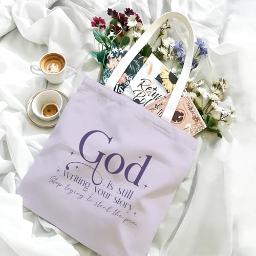 Bible Tote Bags Cute Christian Preppy Canvas Tote Bag Christian Gifts for Women Reusable Shopping Bags(Parent) - color: Bible-8