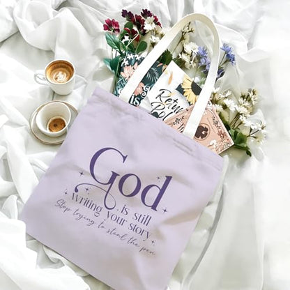 Bible Tote Bags Cute Christian Preppy Canvas Tote Bag Christian Gifts for Women Reusable Shopping Bags(Parent) - color: Bible-8