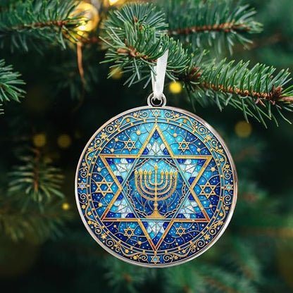 HEXMOZ Hanukkah Gifts - Hanukkah Ornaments for Tree, Jewish Ornaments - color: Hanukkah