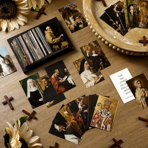 Motiskyy 120 Pcs Catholic Saints Quotes Prayer Cards 40 Styles - style: English Classic Style