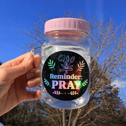 100 PCS Holographic Christian Stickers for Women, Kids, Let's Faith It By Puraesla - Lumina Series - Scripture Religious, Jesus Bible Verse for Journaling & Decor Laptop, Phone, Water Bottle - style: Lumina-100 Let's Faith It