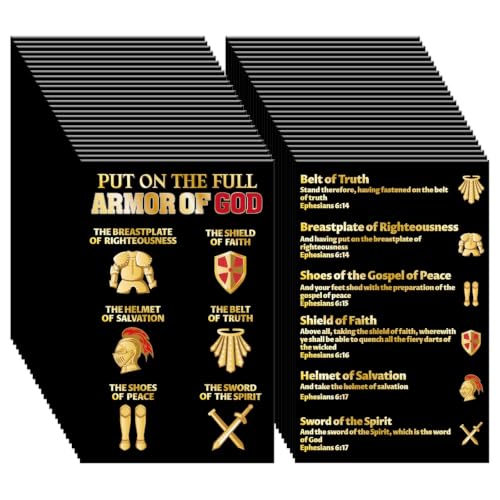 Armor of God Gospel Tract Card 240 Pcs Religious Christian Plan of Salvation Cards Roman Road Pocket Holy Postcards Gospel Tracts Prayer Bookmarks Gift for Women Men Church Evangelism - color: Roman Road