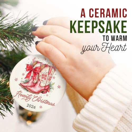 ZAGKOO Cowgirl Boot Ornament - Cowgirl Ornaments for Christmas Tree - color: Cowboy Boot