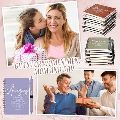 Kosiz 12 Sets Christian Gifts Bulk Prayer Journals Pens, Fresh Color - color: Fresh Color