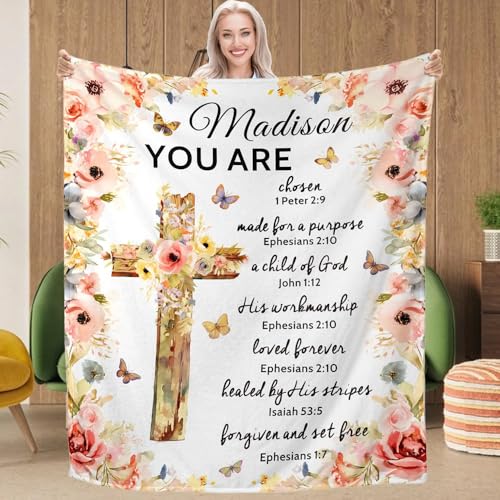 Custom Catch Personalized Baby Blanket for Boys, Personalized Throw Blanekt for Women Inspirational Gifts for Women Custom Name Blanket You are Blanket Baptism Religious Gifts for Girl Her, Baby Blan - color: #Ver9