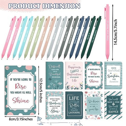 Funrous 32 Pcs Mini Notebooks with Pens Adults Party Favors, Floral - style: Floral