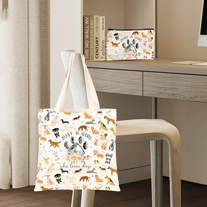 DHQH Cute Gifts for Dog Lover, Dog mom Gift Reusable Grocery Beach Shopping Bag for Women, Birthday Gift for Mom Daughter Friends Sisters Who Loves Dogs - style: Bag-dog