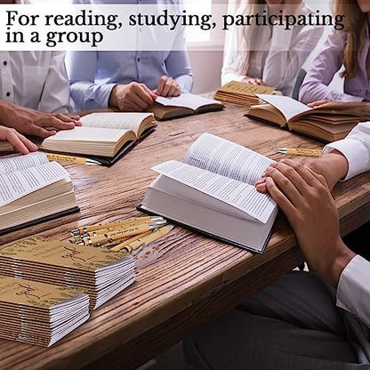 Ctosree 60 Pcs Bible Verse Notebooks Bulk with Pens Christian Gifts,Brown - color: as pictures shown