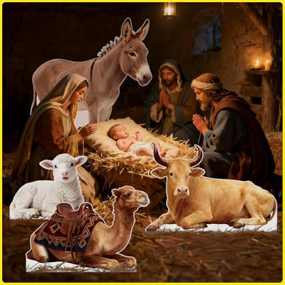 Nativity Camel 5FT Life Size Cardboard Cutout Standup, 1 PC - color: Camel1, size: 5FT