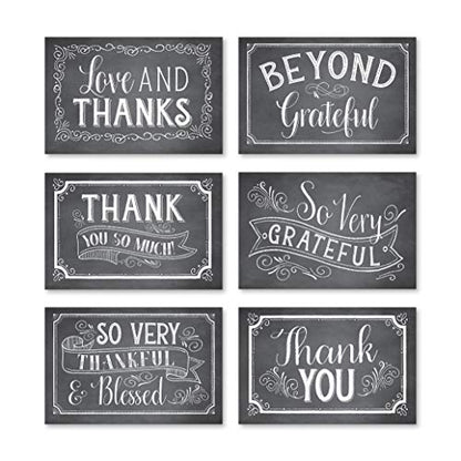 24 Bulk Thank You Cards with Envelopes Blank Cute Thank You Notes - color: Chalk White 24 pcs
