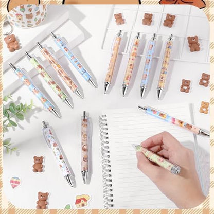 Dispowreath 12 Pcs Capybara Ballpoint Pens 1.00 mm Black Ink for Women - style: Capybara