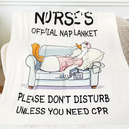 Nurse Gifts for Women, Nurse Week Appreciation Gifts Blanket - color: White-nurse