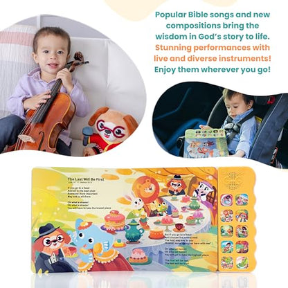 GO GO Bible Songs of Wisdom: Bible Songs Book for Toddlers, 10 Songs, Talking Books for Toddlers 2-4 Years, Sound Books, Sing Along Books, Baby Music Book, Christian Toys for Toddlers - color: Bible Songs of Wisdom