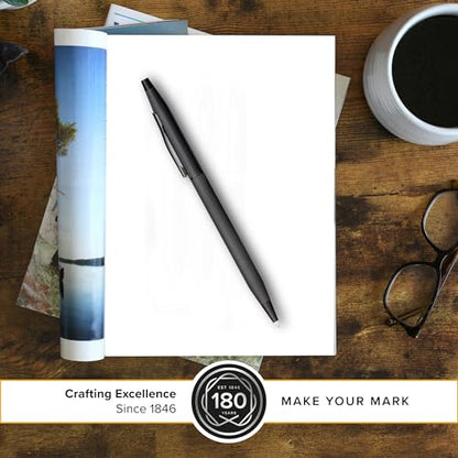 Cross Classic Century Brushed Black Ballpoint Pen, Medium Point, Black Ink - color: Brushed Black
