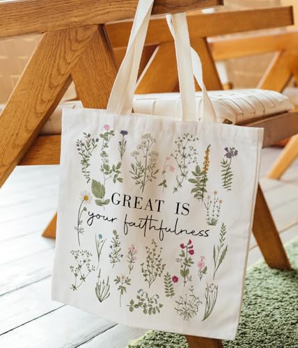 Inspirational Christian Bible Verse Foral Tote Bag for Women - color: Bible8