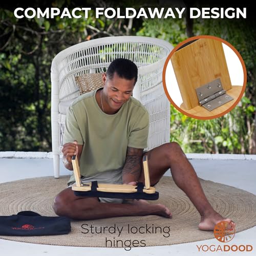 Yoga Dood Meditation Bench - Folding Bamboo Meditation Stool