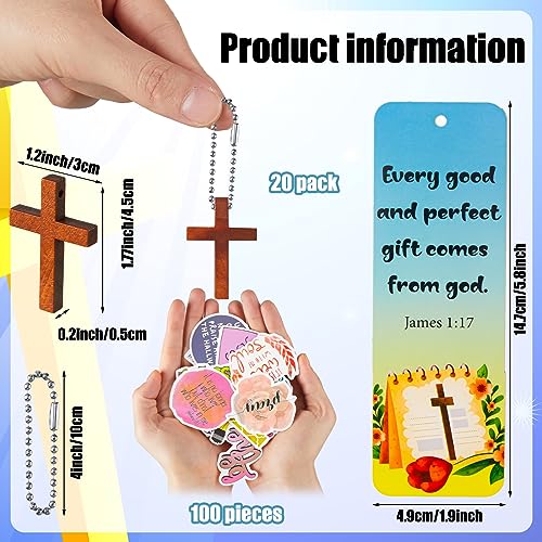 Cholemy 160 Pcs Christian Party Favor Bulk, Cross Style - style: Cross Style