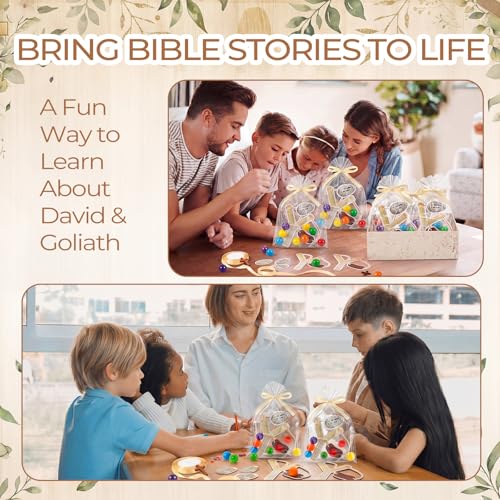 Motipuns 24 Sets Religious Sunday School Crafts,David and Goliath - style: David and Goliath